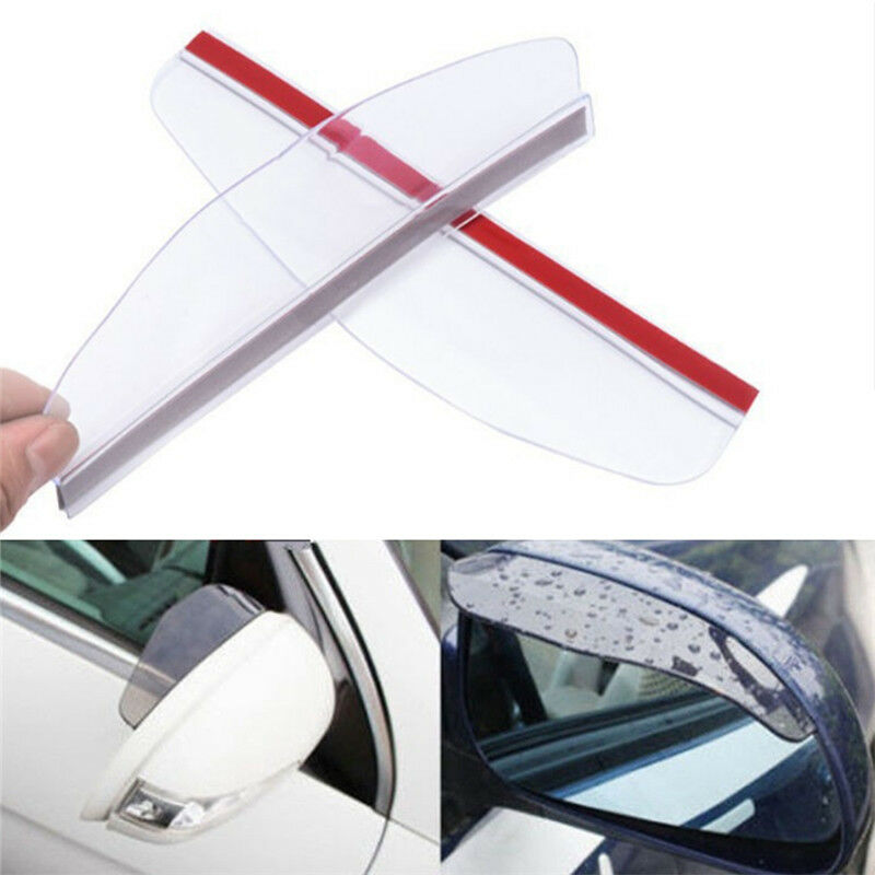 1 Pair Car Rearview Mirror Rain Water Rainproof Eyebrow Cover Side Shield AT Tt