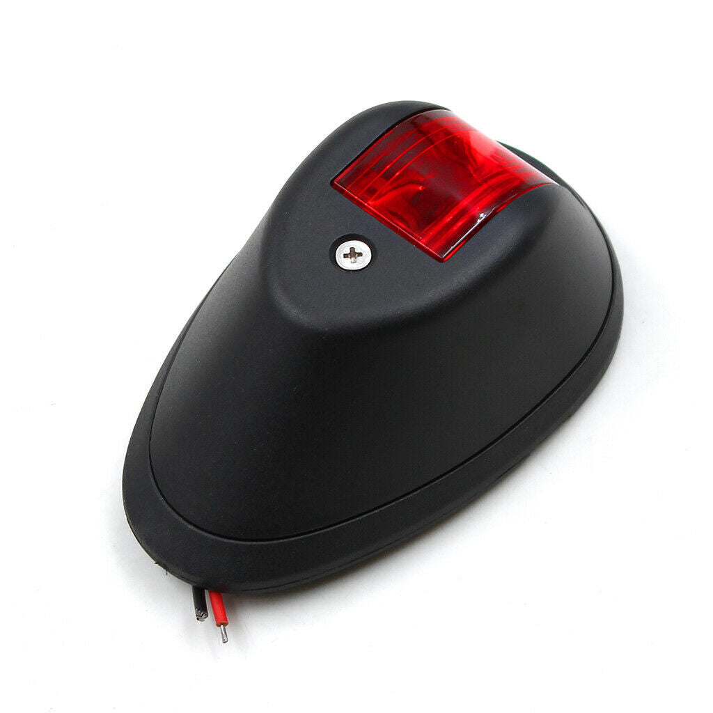 Lots 2 Nylon Black Housing Red&Green Sidelight 12V / 24V Navigation Light