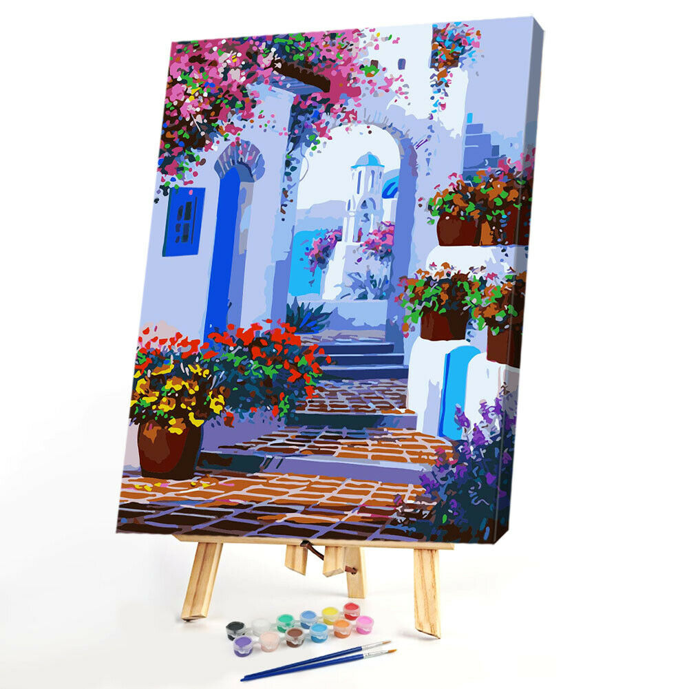 Garden Arch DIY Oil Painting By Numbers Kit Modern Wall Picture Artworks @