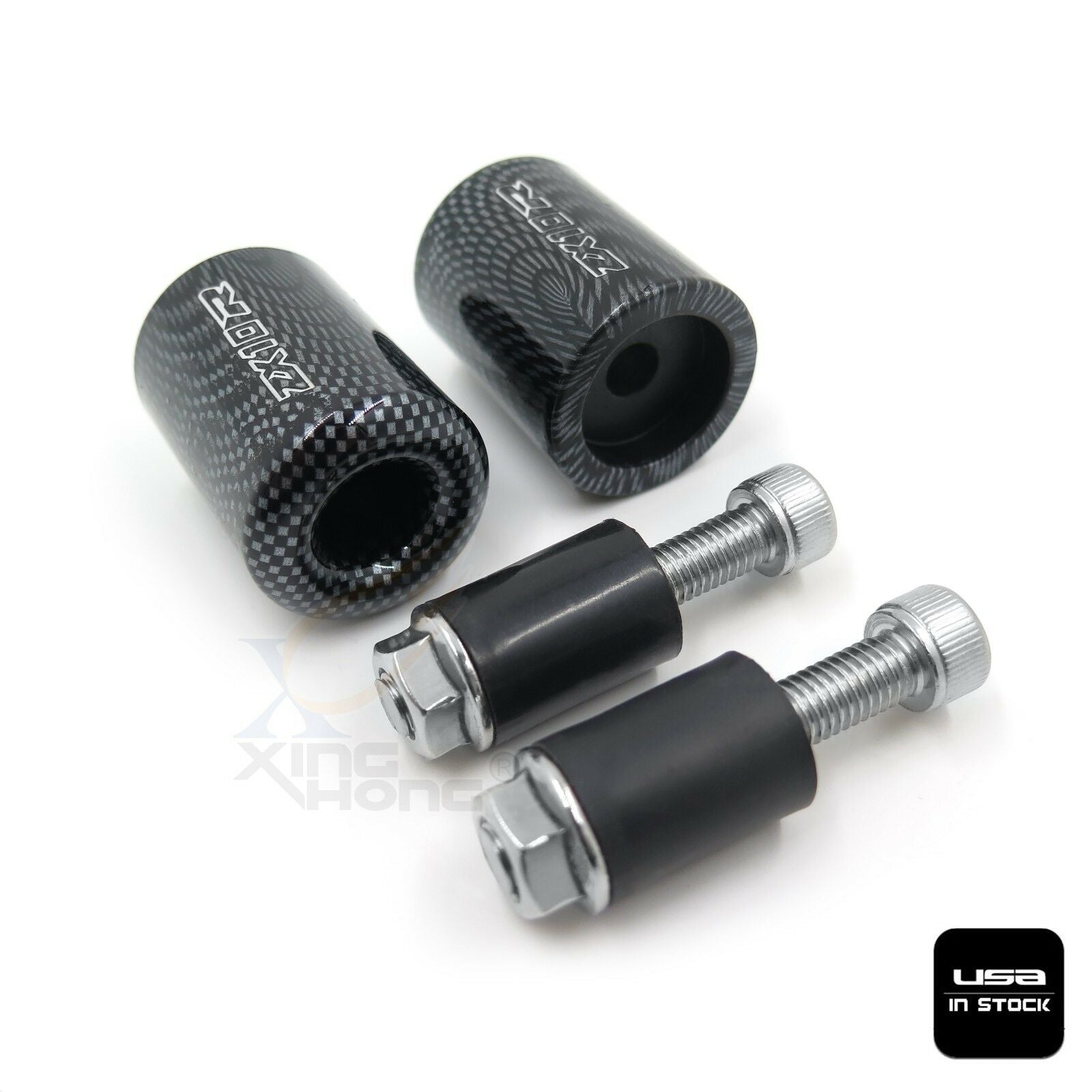 Carbon Bar End Slider Kit Rubber for Kawasaki Ninja 250R EX250 500R EX500 650R