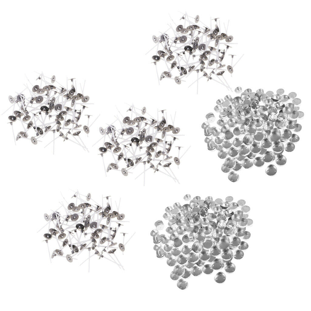 400 Pieces Aluminum Tea Light Tins Tea Light Empty Case Containers + 400 Natural
