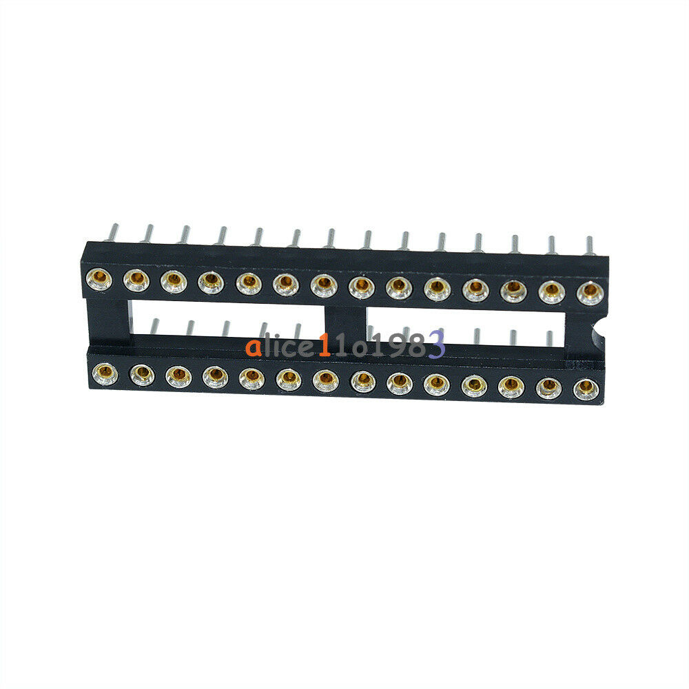 5PCS 28 Pin DIP SIP Round IC Sockets Adaptor Solder Type Narrow