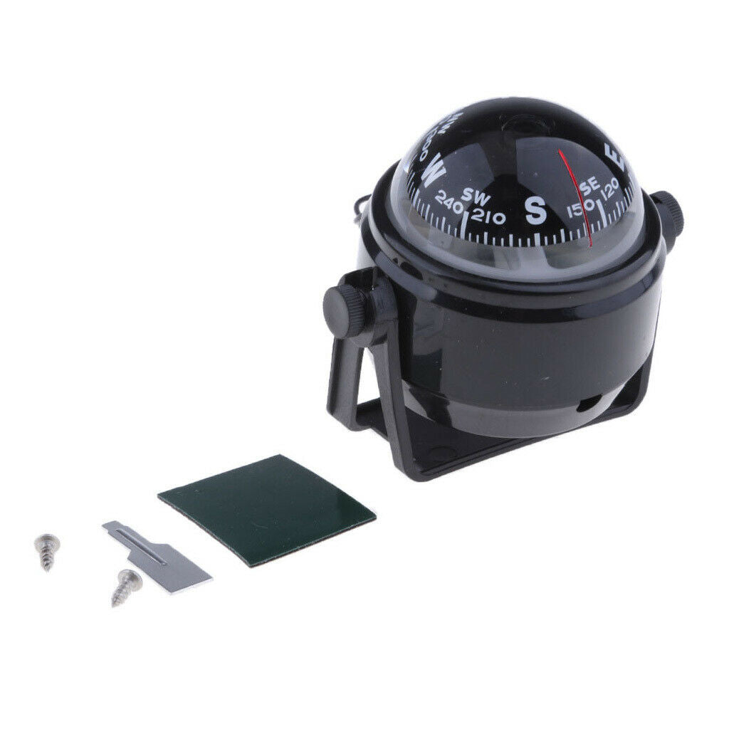 1x Black Electronic LED Marine Digital Navigation Compass for Auto Boat