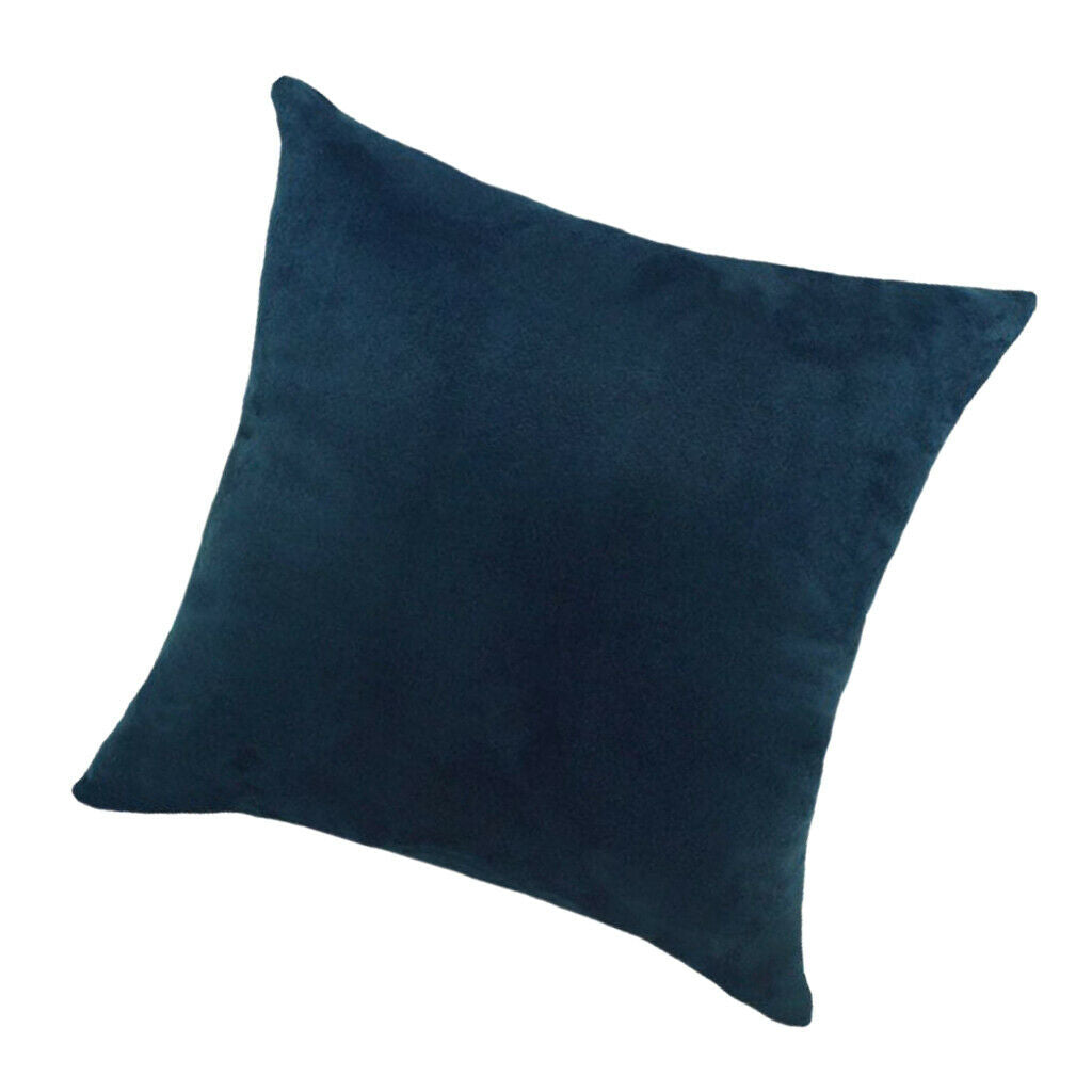 Decorative Throw Pillow Covers -Soft Velvet Dark Blue Color Suede Pillow