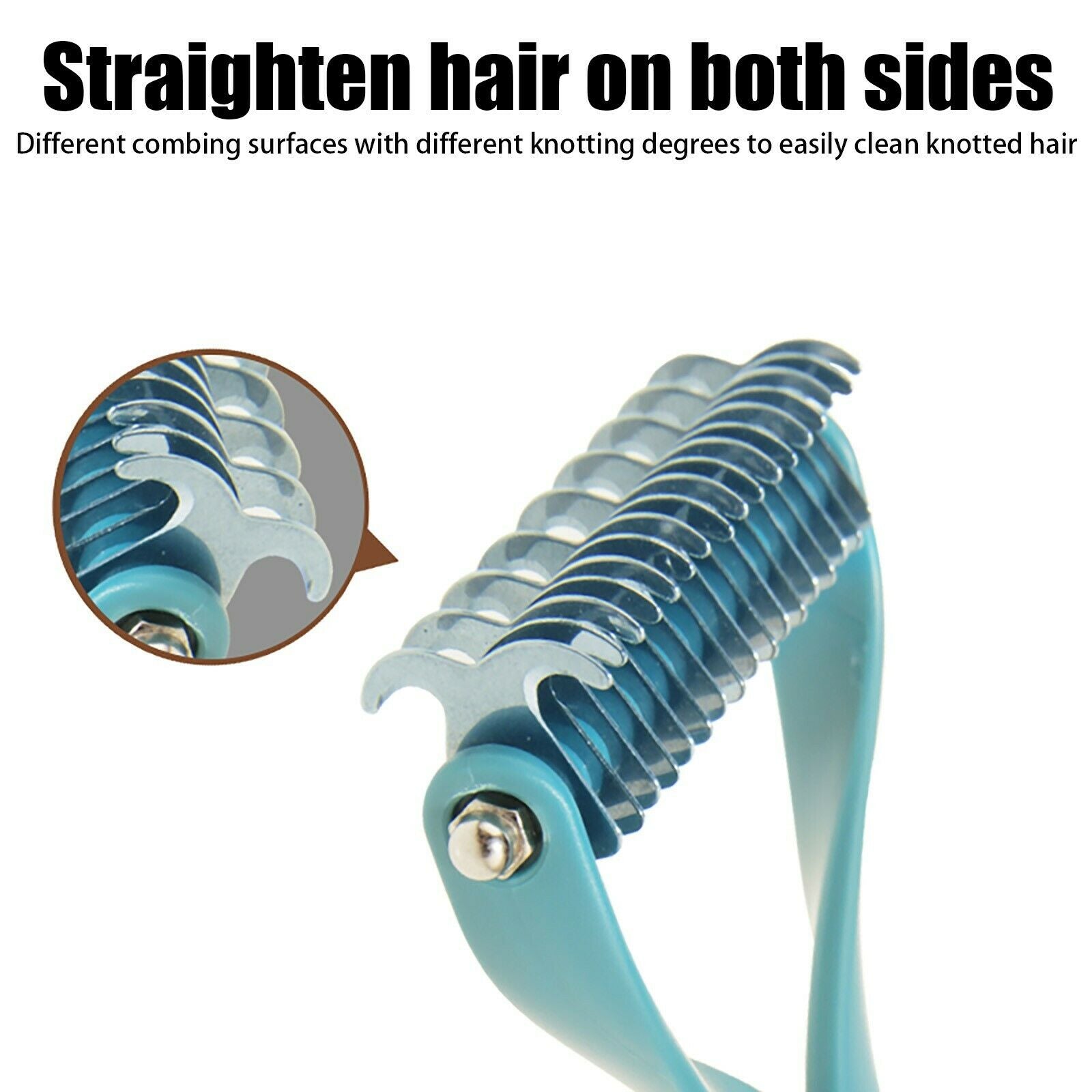 2Pcs Double Side Undercoat Rake Comb Dog Cat Easily Remove Floating Hair Durable