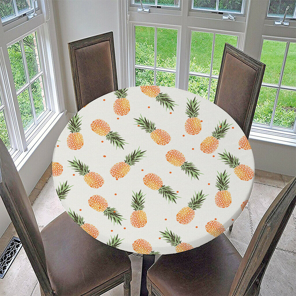 2x Non-Slip Tablecloth Washable Round Table Cover Cloth Home Party 48'' 60''
