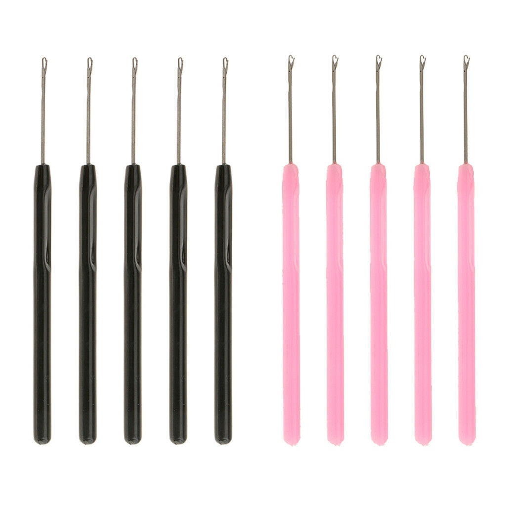 10 pieces hair extension hook needles set for hair extensions micro ring