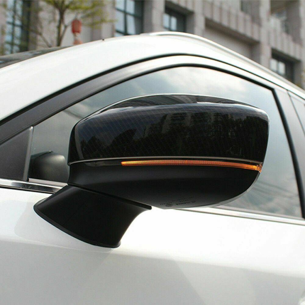 Carbon Fiber Rearview Caps Trim Rearview Side Mirror Cover For Mazda CX-5 17-21