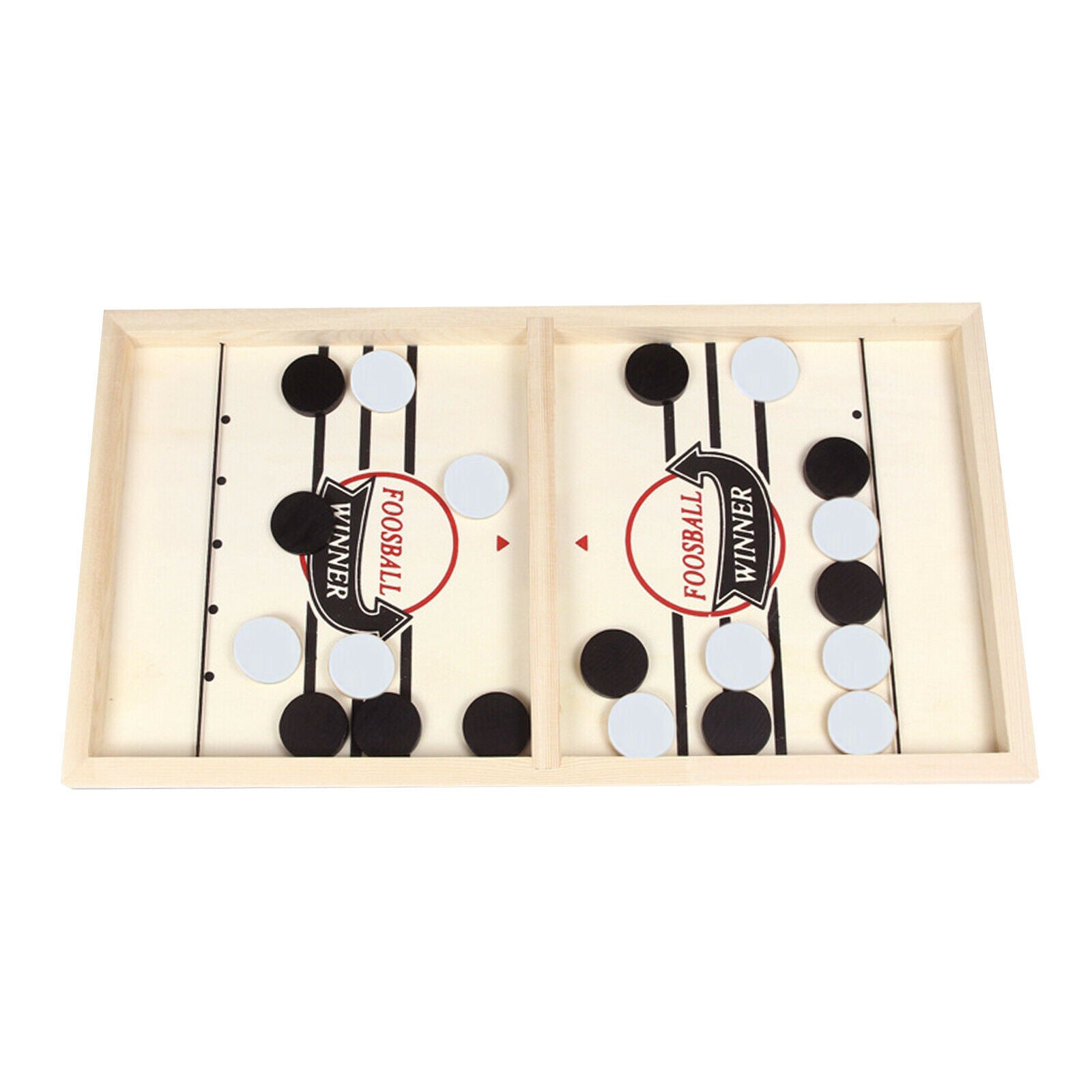 Wooden Sling Puck Game Tabletop Sling-shot Foosball Winner Hockey Board Big New