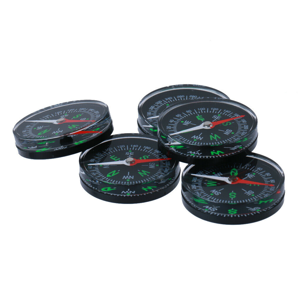 5 Lot Acrylic Compasses Mini  Watch Compass Outdoor Sports Set Tools
