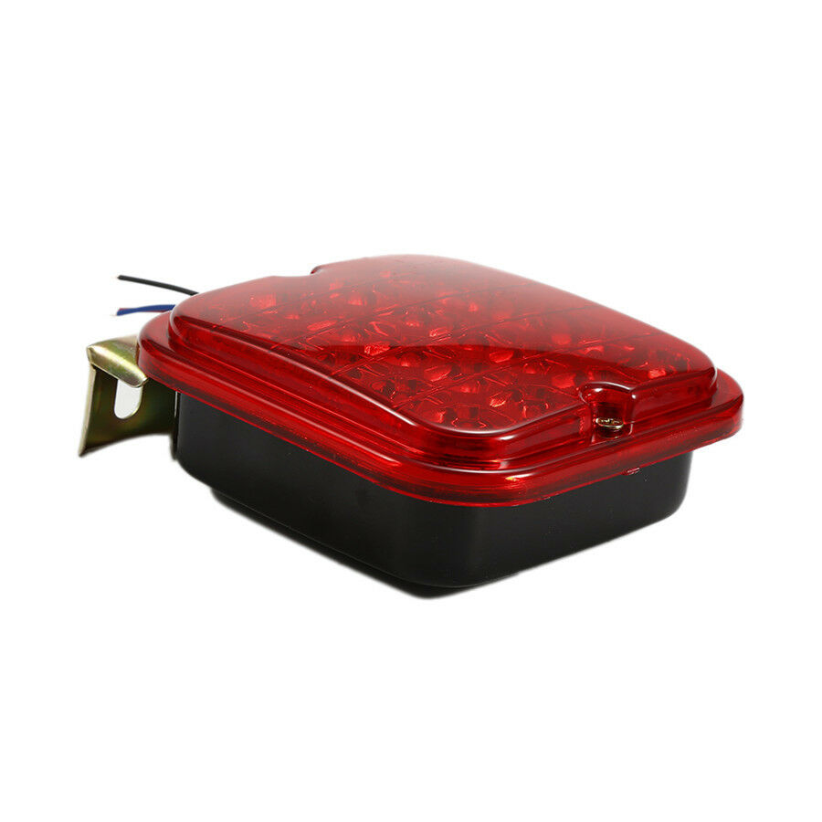 2 Piece Waterproof Red LED Square Tail Brake Turn Signal Lights for Truck RV Car