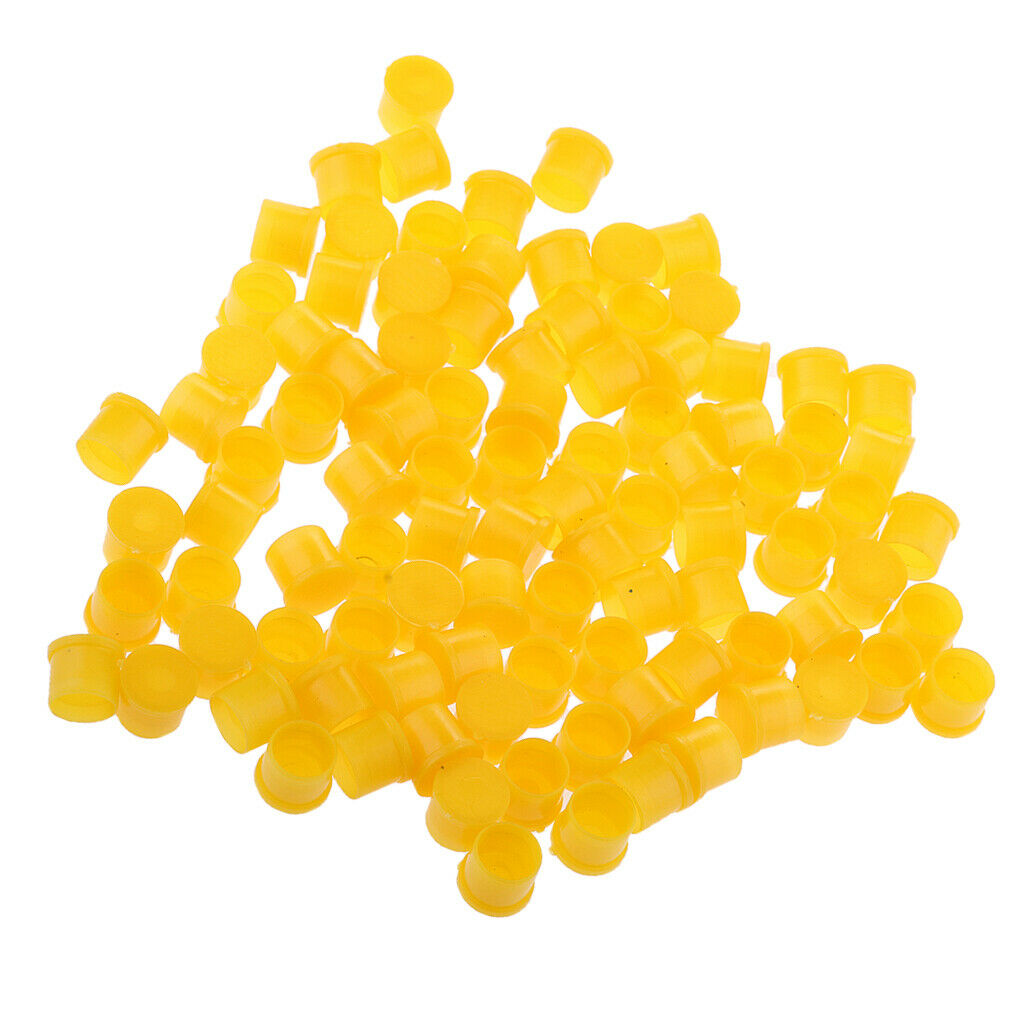 100pcs Yellow Plastic Covers Dustproof Dust  for SMA Female RF Connector