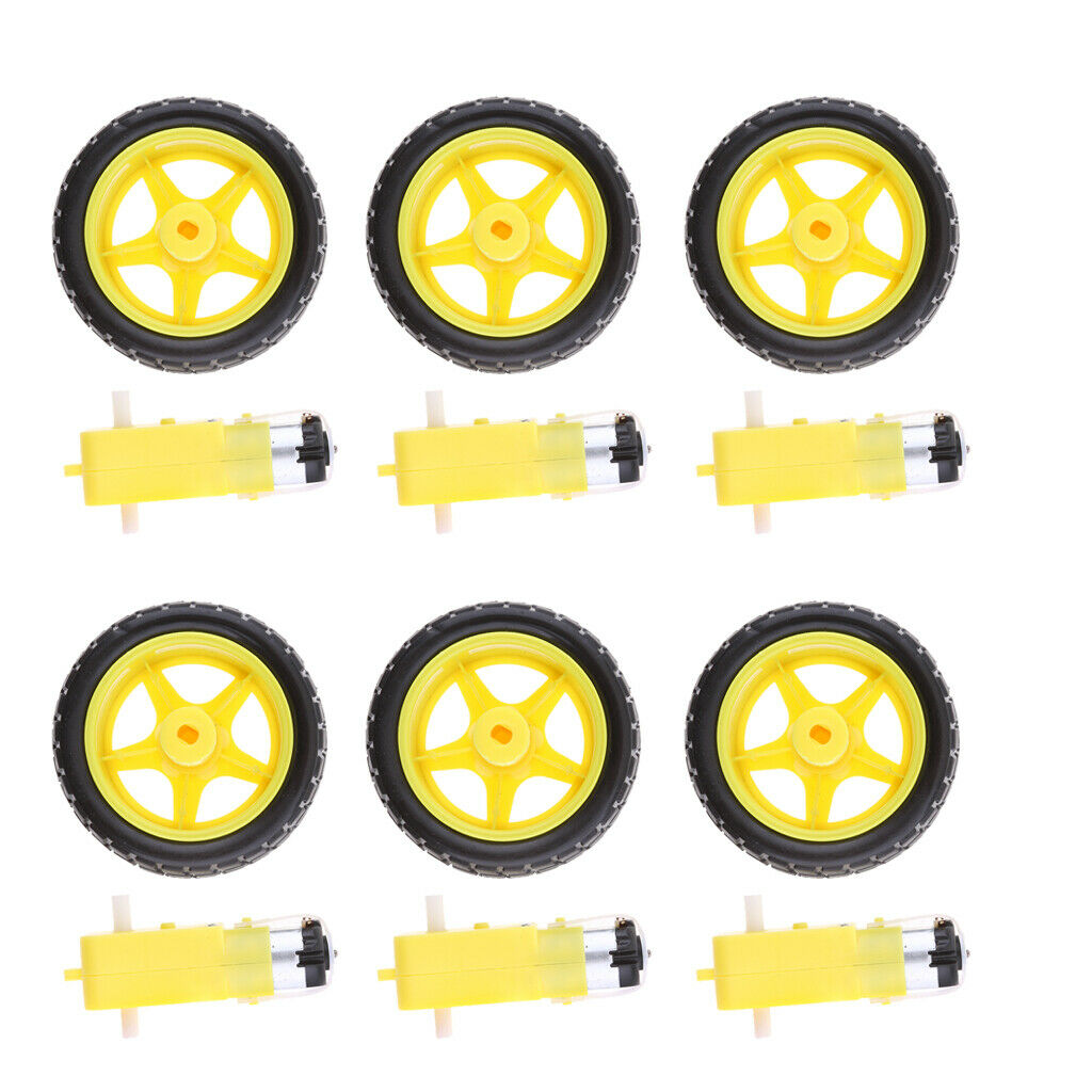 Smart Robot Car Tire Wheel Gear DC3-6V