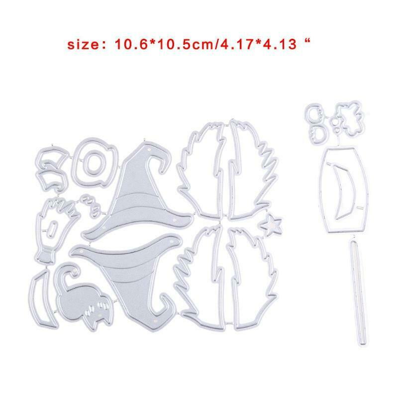 Halloween Gnome Witch Metal Cutting Dies Stencil DIY Scrapbook Album Paper Mold