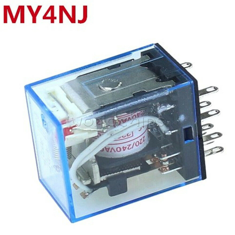 MY4NJ DC12V 14 Pin Electromagnetic Coil Power Relay DIN Rail Mountedswitch