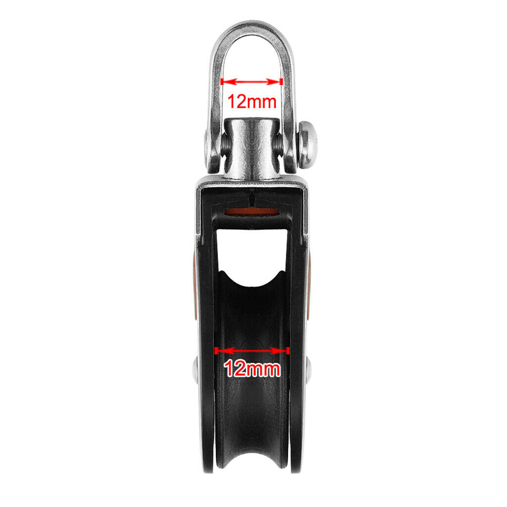 2X HEAVY DUTY 41mm Bearing Nylon Rope Pulley Block