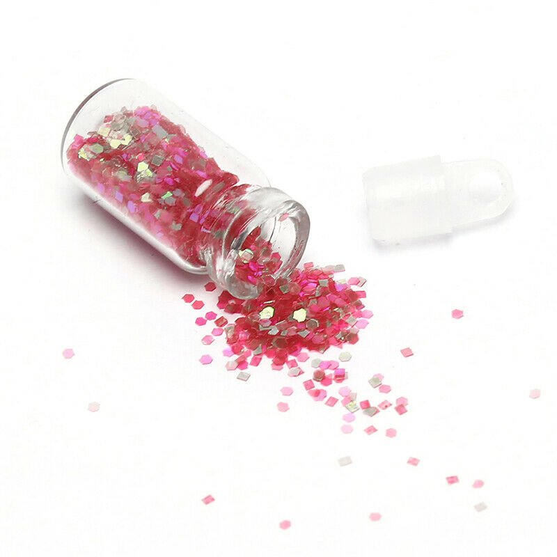 12 Bottles Flash Sequin Decoration Epoxy Silicone Mold DIY Jewelry Making ToJ FG