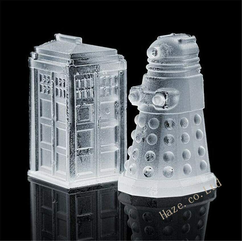Doctor Who Tardis and Dalek Silicone Ice Cube Tray Candy Jelly Mold DIY Kid Gift