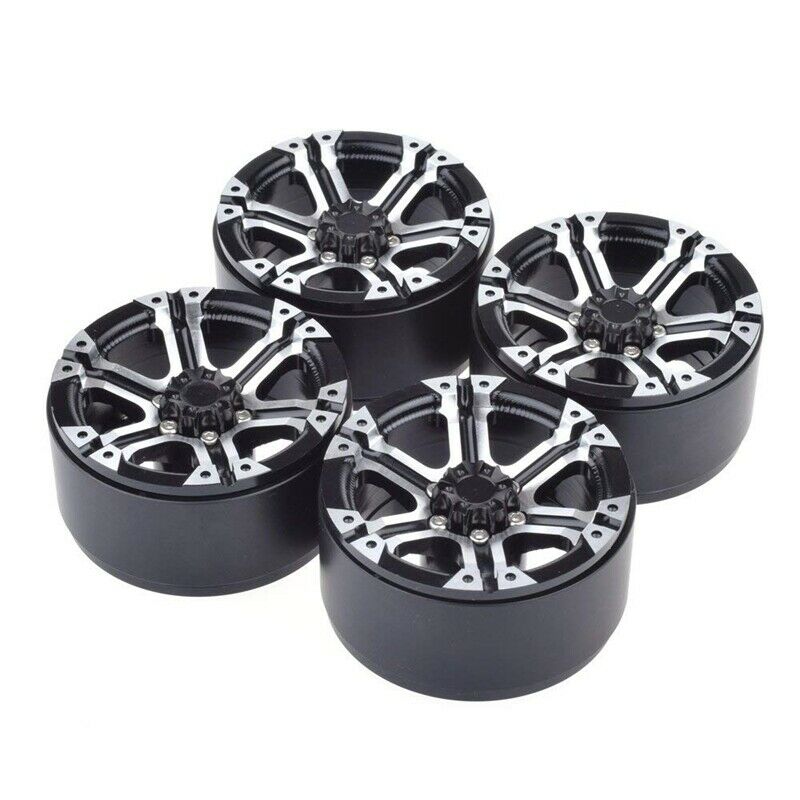 4PCS RC Rock Cler Metal 1.9 inch BEADLOCK Wheel Rim for 1/10 Axial SCX10 90046N6