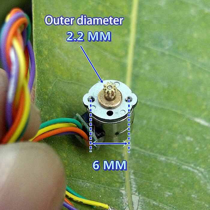 2021 10PCS DIY 2-Phase 4-Wire 8mm Stepper Motor Micro Stepping Motor Copper Gear