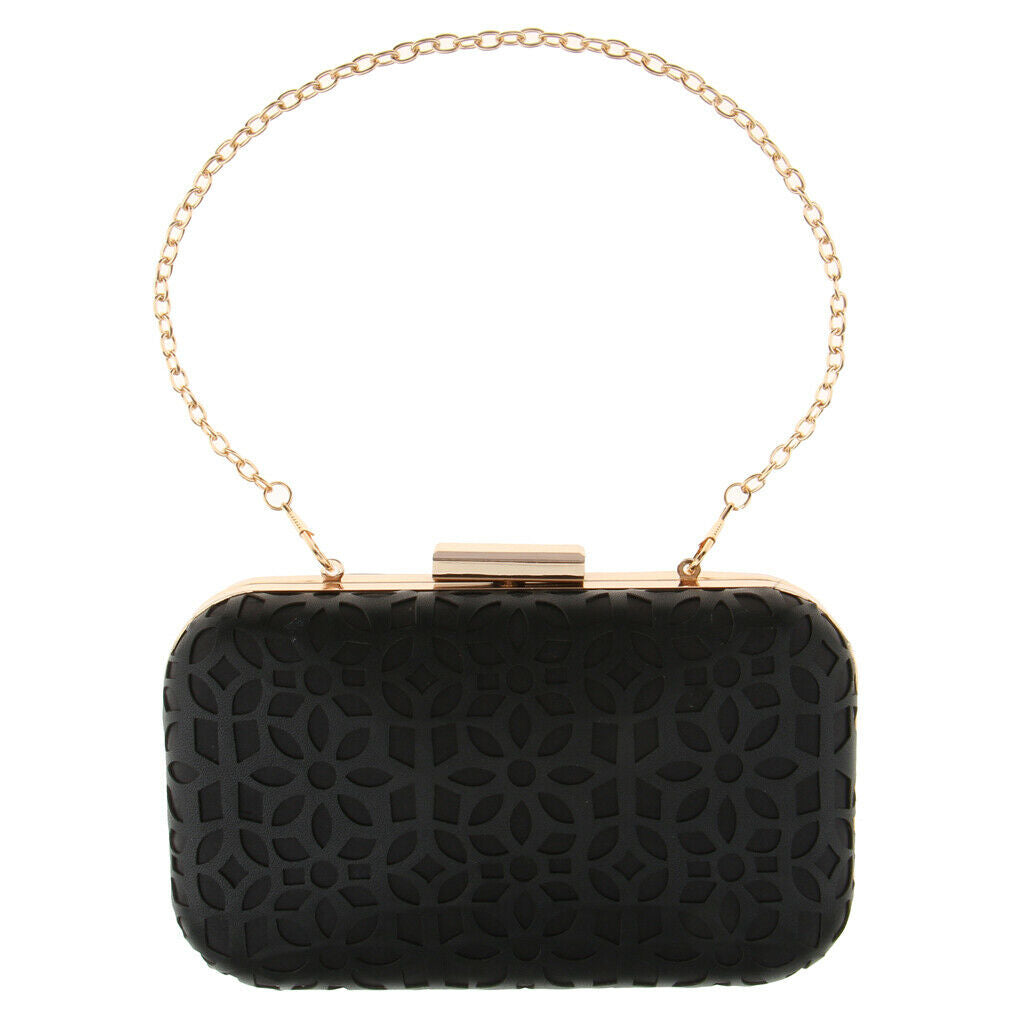 Evening Handbag Over Bag With Shoulder Chain For Bridal Wallet - black