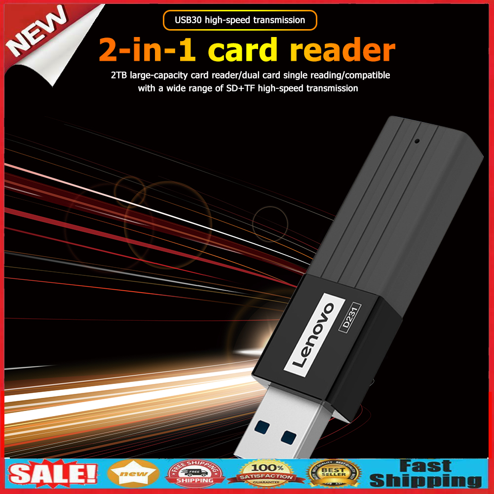 Lenovo D231 USB 3.0 Memory Card Reader TF Security Digital Card Reader @