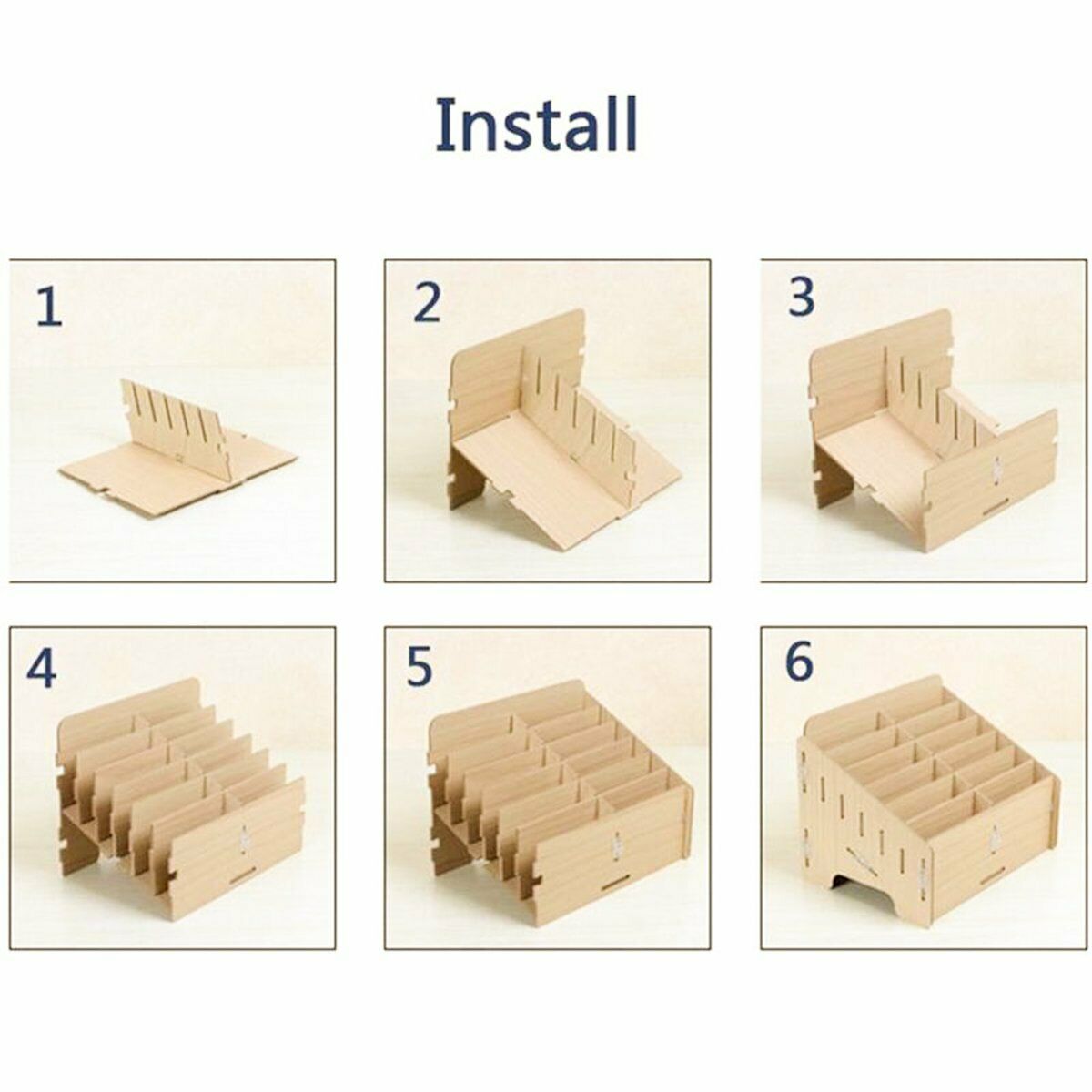 24 Cells Multifunctional Wooden Storage Box Mobile Phone Repair Organizer Tool