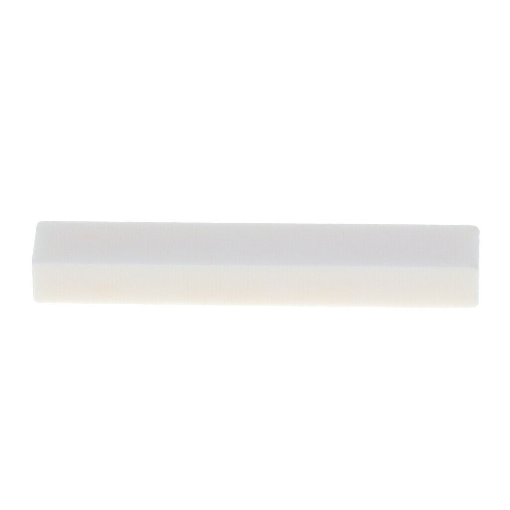 Acoustic Guitar White Uncarved Bone Bridge Nut for Musical Instruments Parts