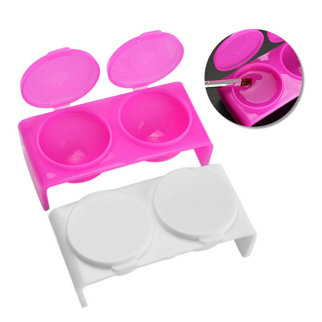 Set Of 2 Brush Box Brush Holder Brush Cleaner Box Nail Brush Mug, From