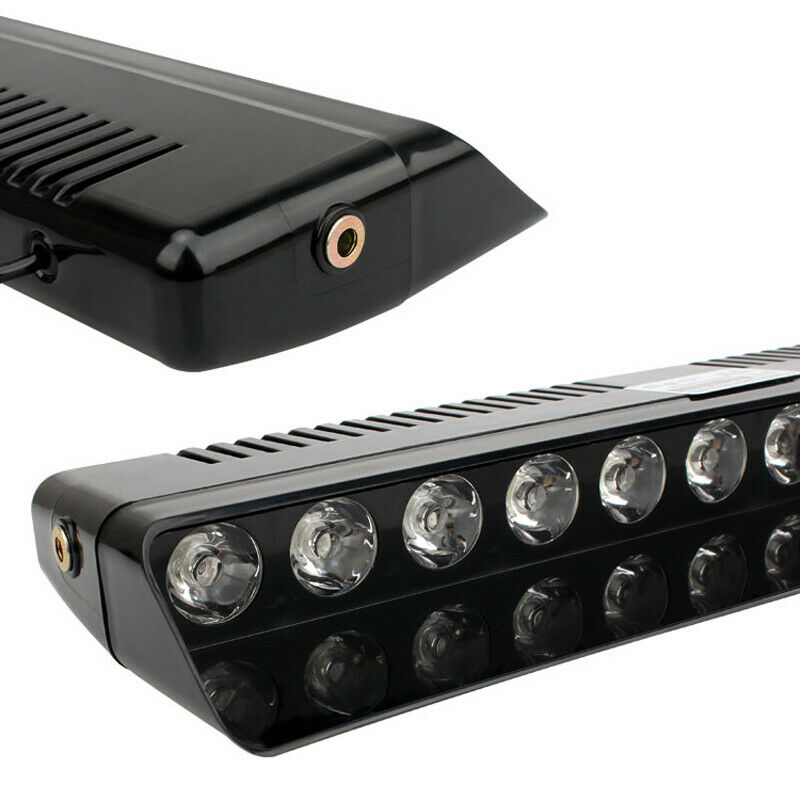 9 LED Emergency Strobe Light 12V Windshield Dashboard Interior Flash Roof Lamp