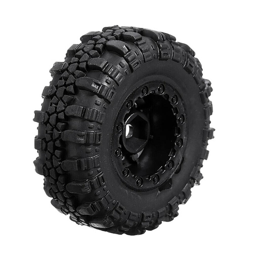 1.0 inch Wheel Rims Tires for Axial SCX24 90081 00001 RC Crawler Parts