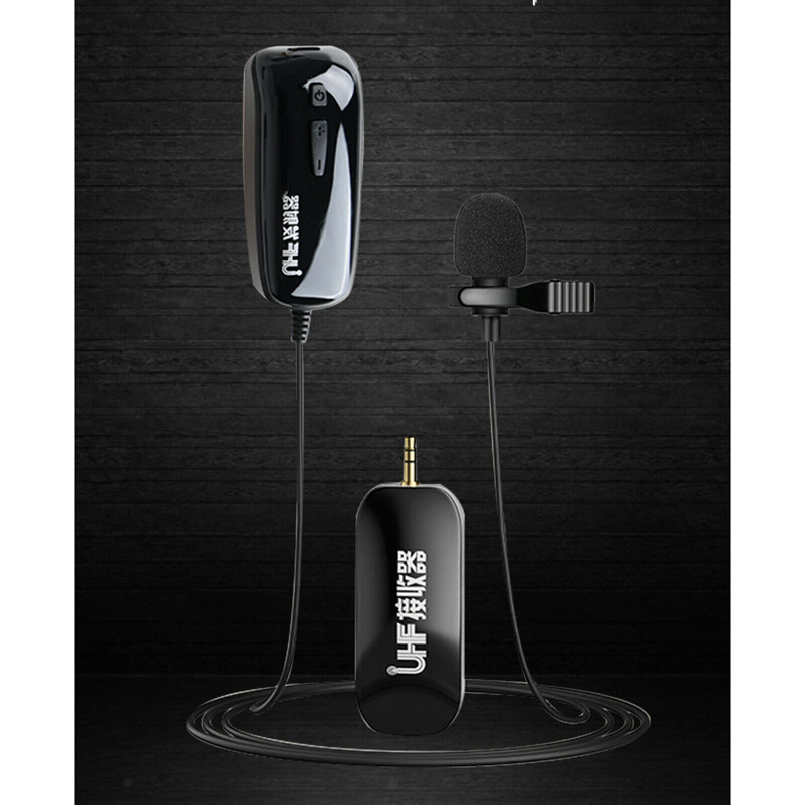Wireless Lavalier Microphone Omni-directional Mic Video Recording Interview