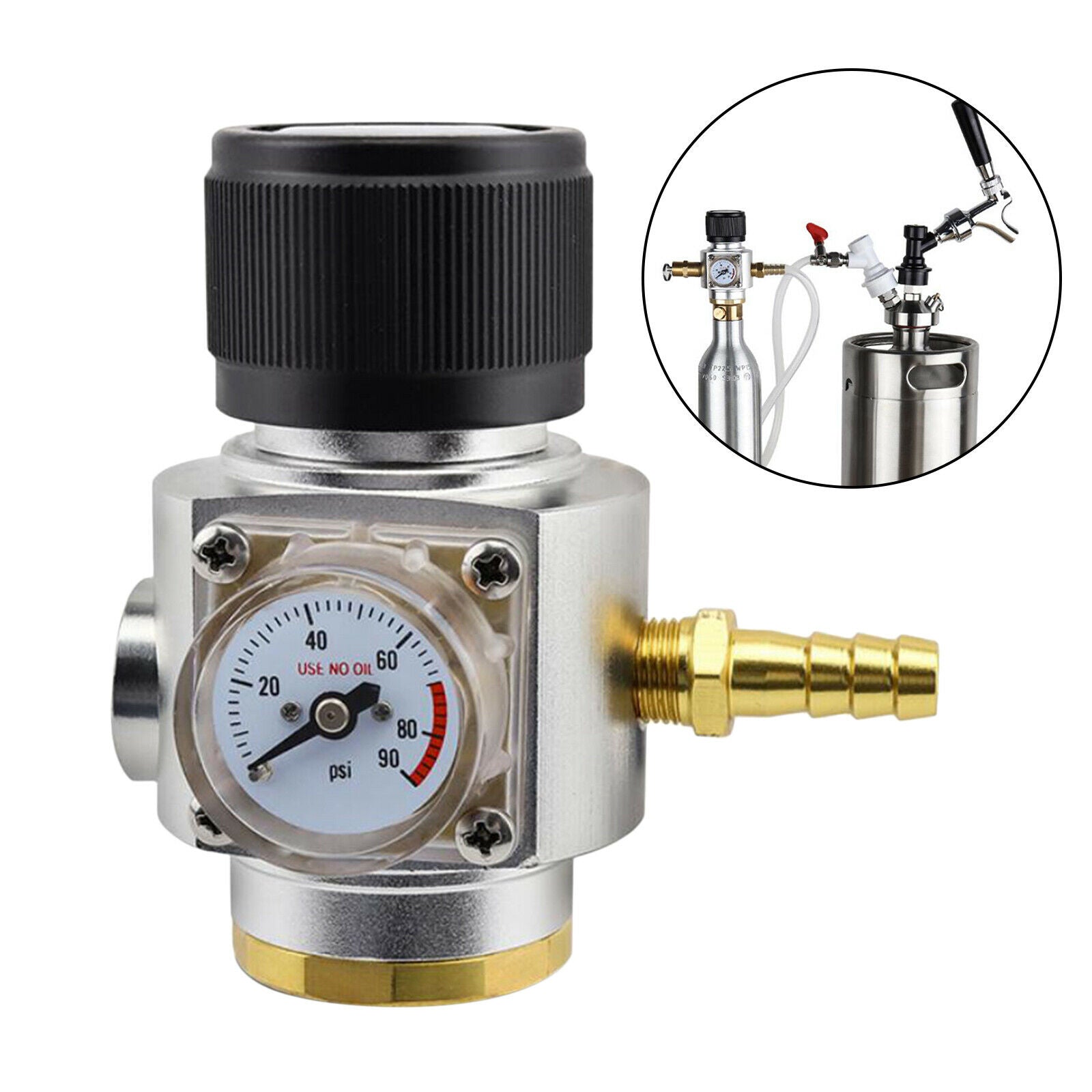 Mini Gas Regulator CO2 Charger Kit Keg Charger for Soda Maker Sparkling