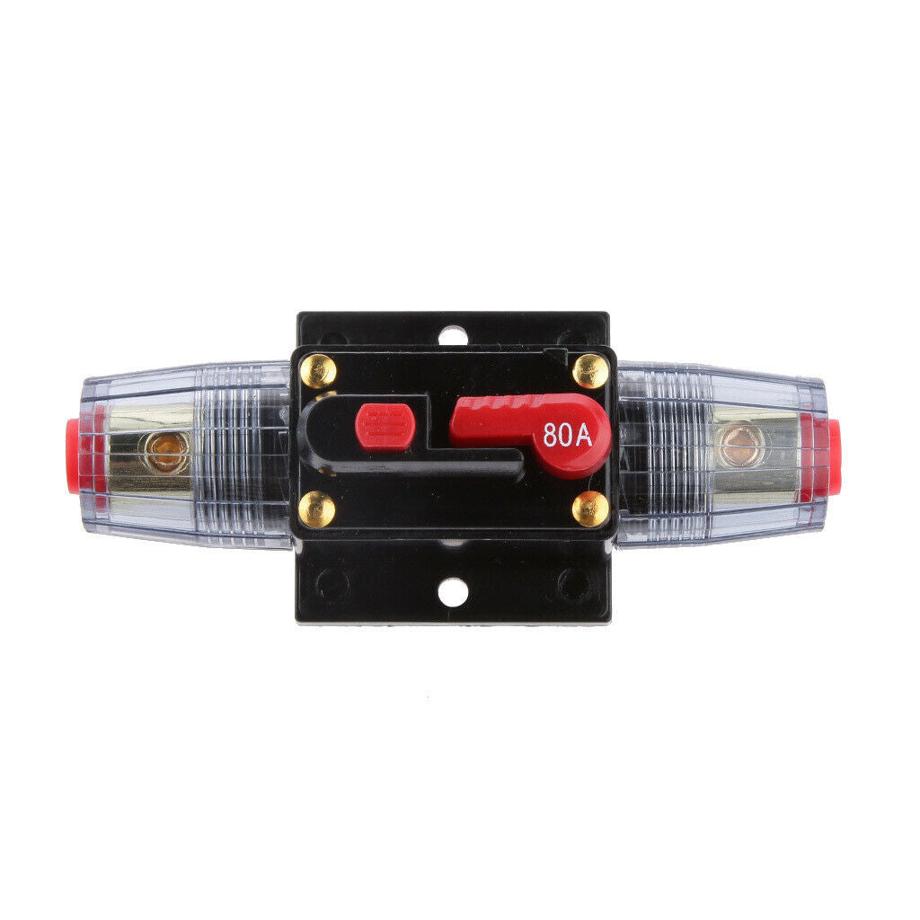 2pc 50/80A Manual Circuit Breaker Tester Car Fuse Holder Power Protection