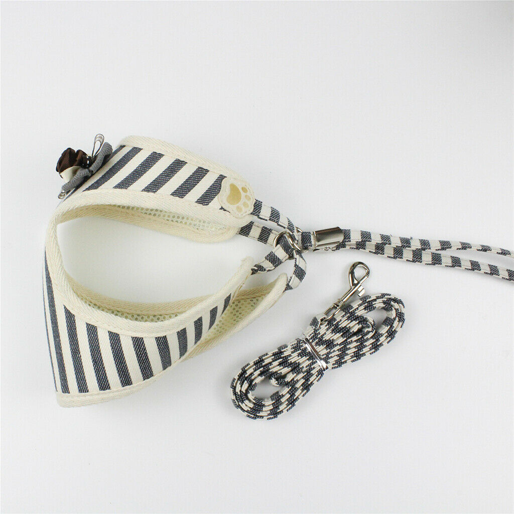Fabric Pet Dog Walking Vest Harness Puppy Leash Training Collar Gray - XL