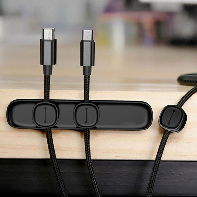 Organizer Of Cables USB Cord With 3 Clips Magnetic, Arrangement Cable New