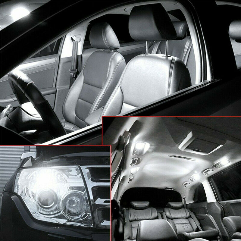 10Pcs White T10 LED Interior Map Lamp Car Trunk License Plate Parking Light Bulb