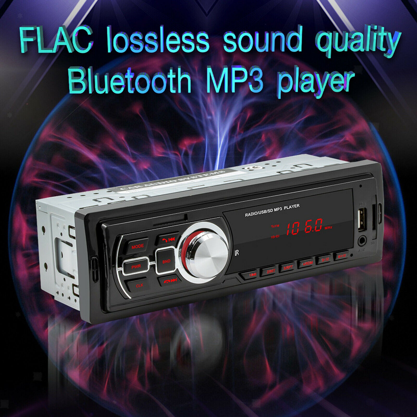 Bluetooth Car Stereo In-dash Head Unit Audio FM Radio MP3 Player USB AUX