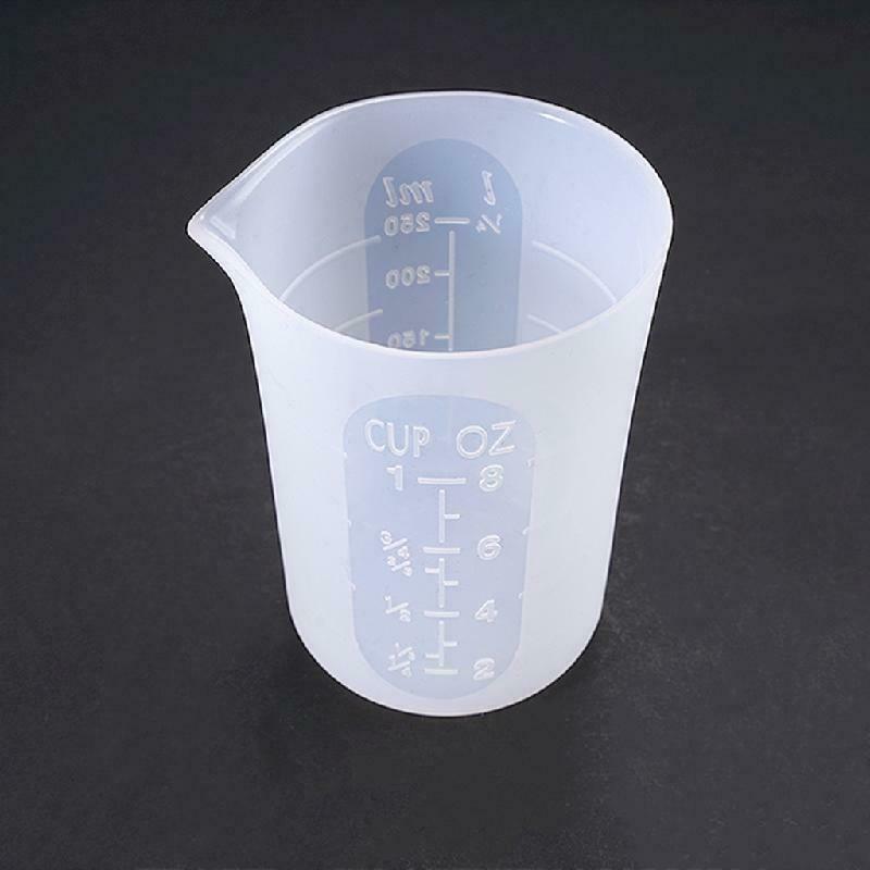 Crystal Epoxy Mold DIY Handmade Tool with Scale 250mI Free Cleaning Silicone Cup