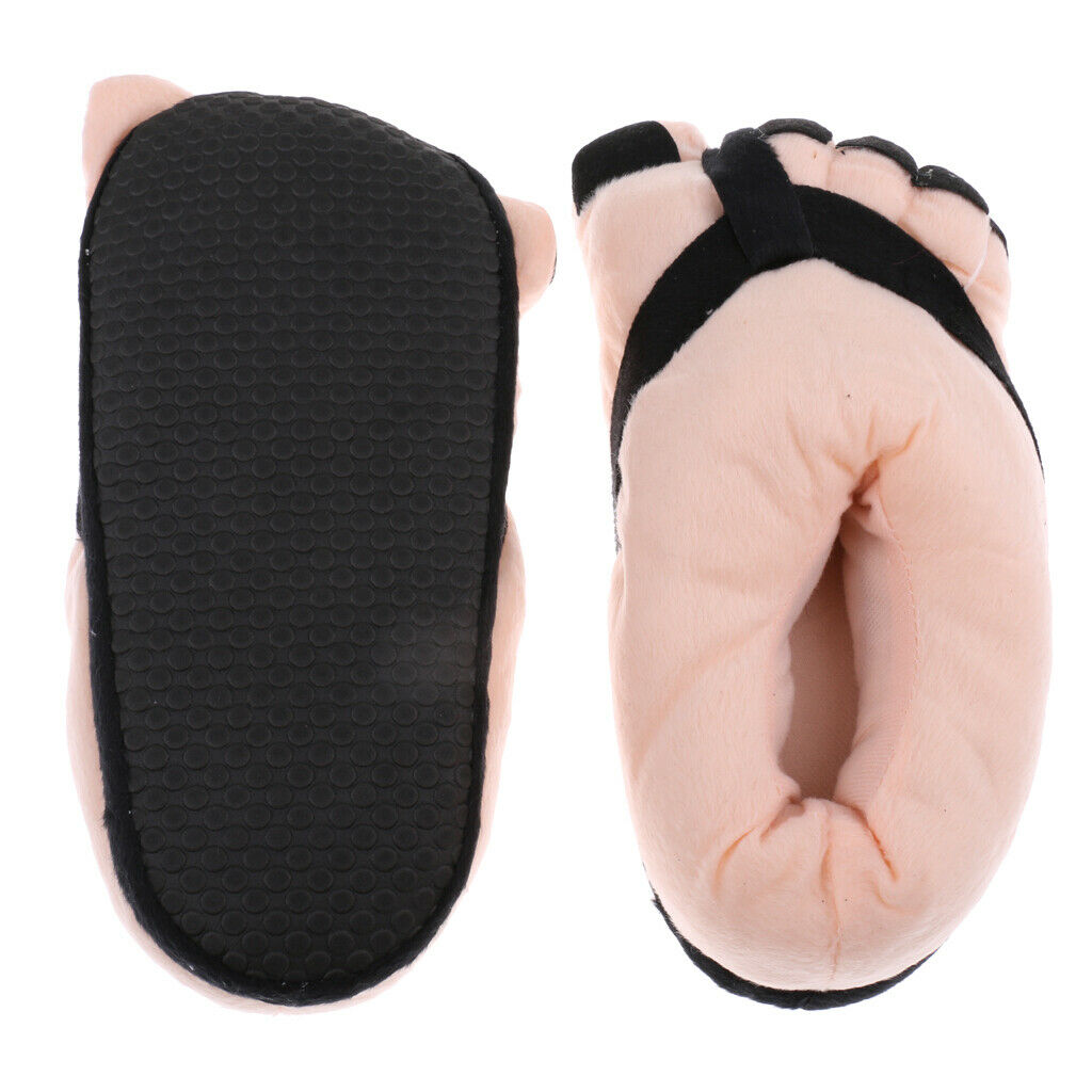 Big Toe Feet Warm Soft Plush Slippers Unisex Winter Indoor Slipper Accessories -