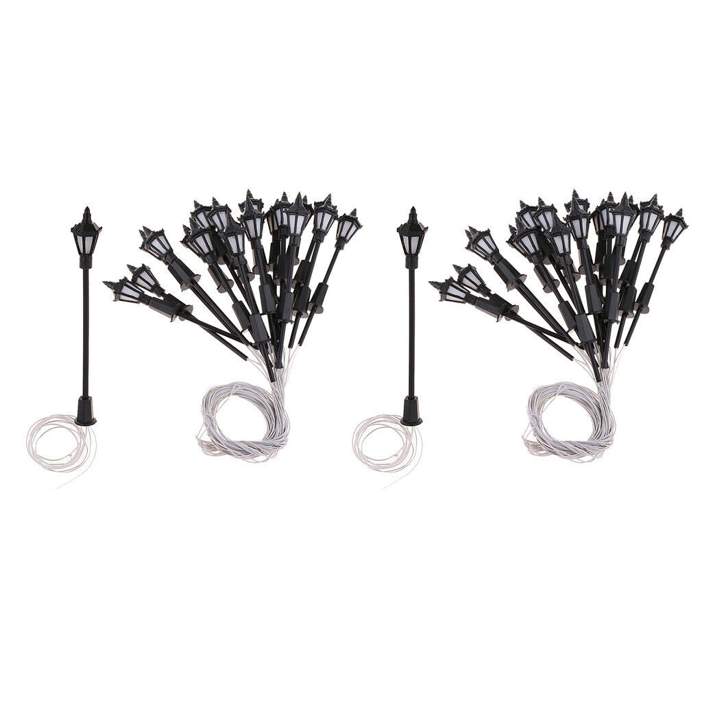 40x 1:150 N Scale LEDs Garden Lights for Garden Scenery Building Layout