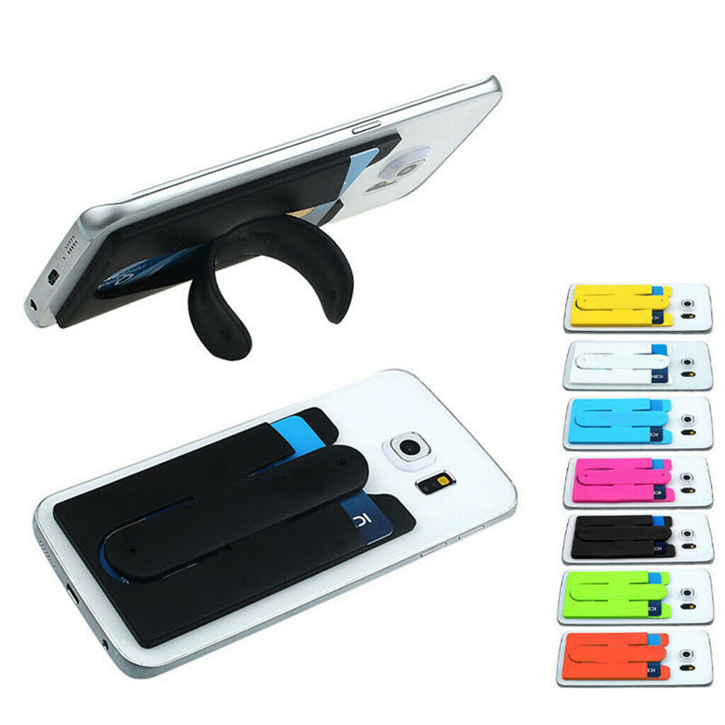 10 Pieces Silicone Cell Phone Back Adhesive & Credit Card Pouch Holder Stand
