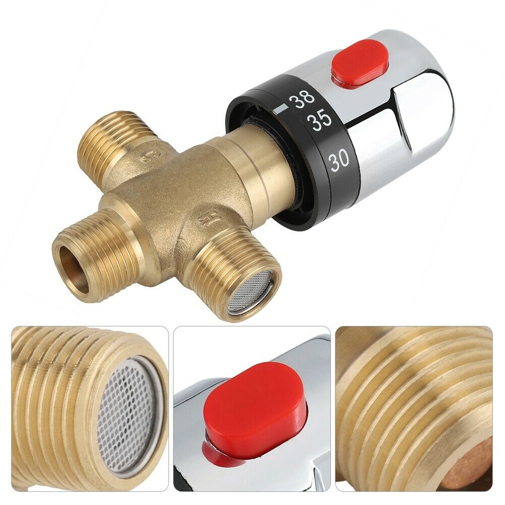 Thermostatic Mixing Valve Pipes Basin Constant Water Temperature Toilets Tap