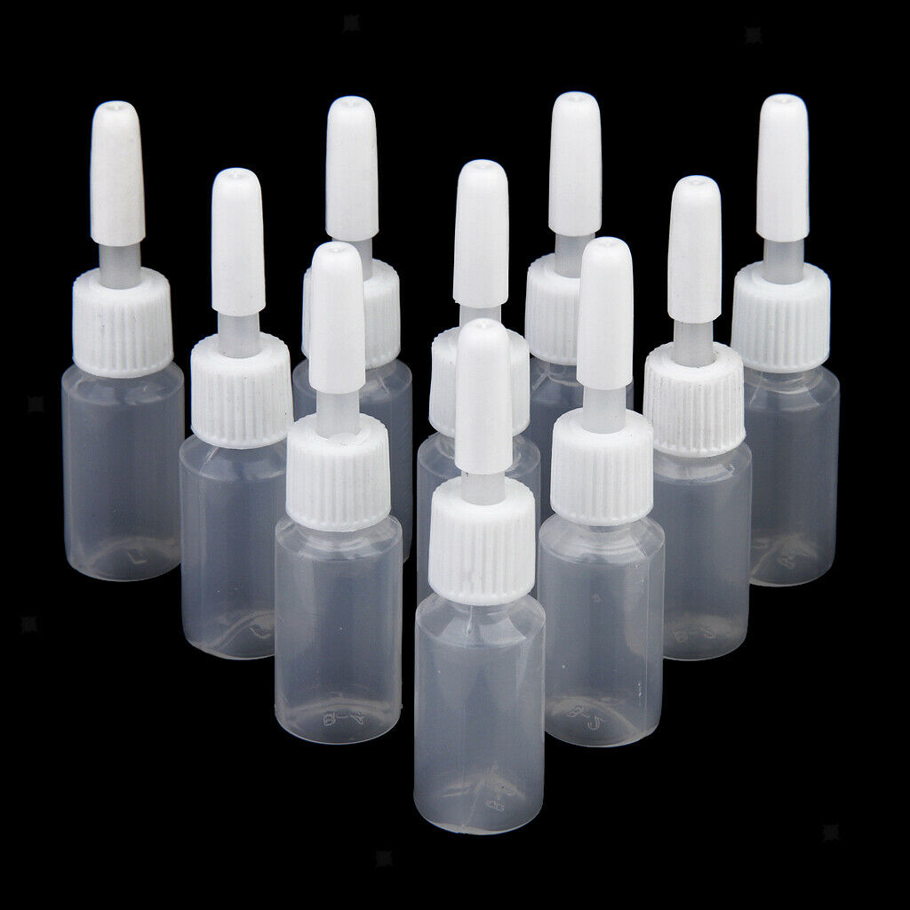 Lots 10 Plastic Tattoo Ink Pigment Bottles for Lotion Paint Green Soap