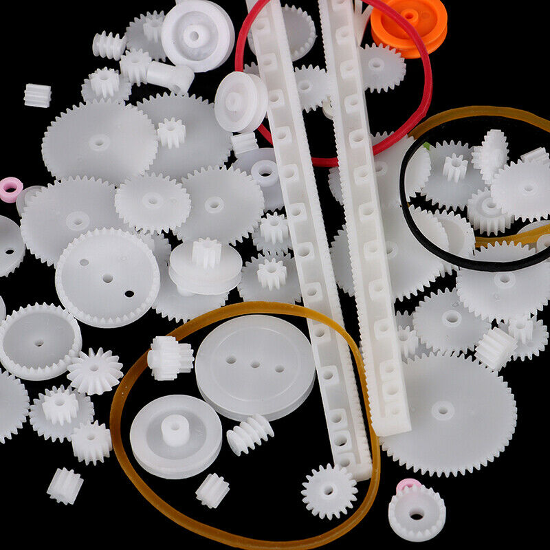 75PCS/lot Plastic Gear Rack Pulley Belt Worm Gear Single-and Double-gear HsFEH