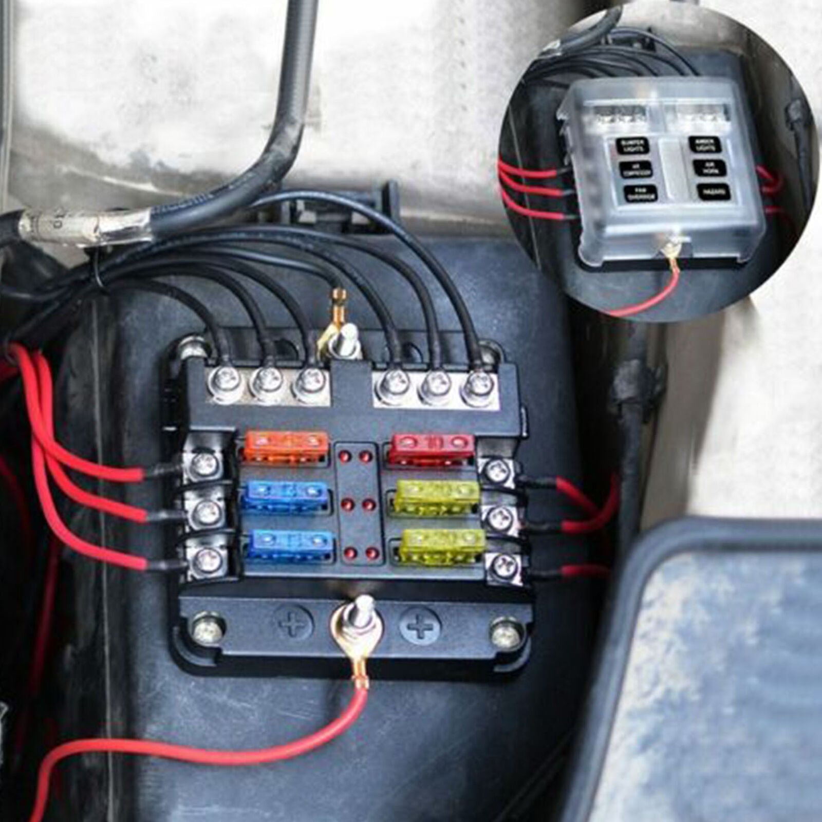 12V 24V 6 Way Car Fuse Box Car ATC Fuse Box Fuse Holder