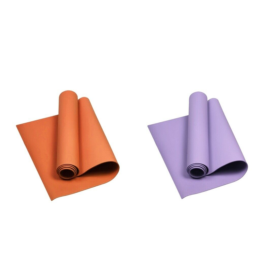 2x EVA Foam Thick Yoga Mat Gym Cushion Pad for Fishing Beach Orange+Purple