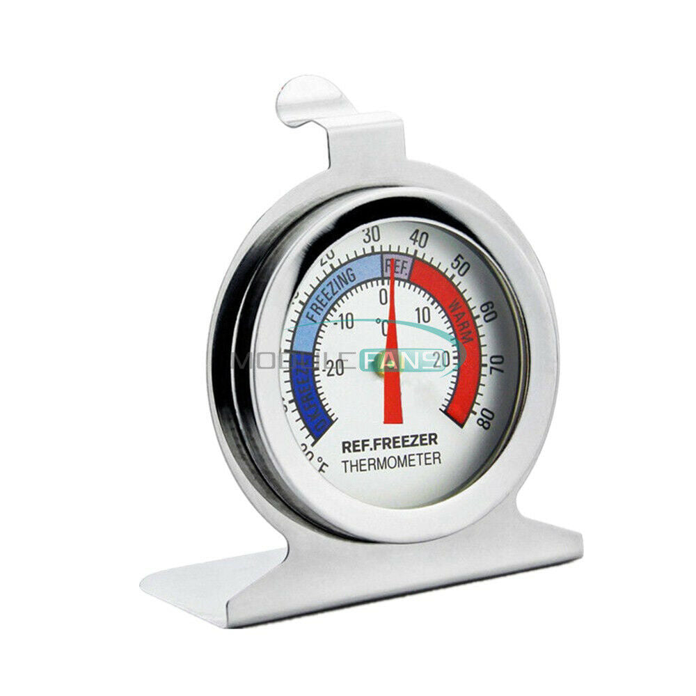 Temperature Refrigerator Freezer Dial Type Thermometer Stainless Steel Useful
