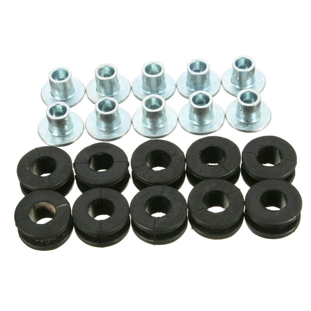 10x Motorcycle Rubber Grommets Bolt For  Yamaha for Suzuki Kawasaki Fairing