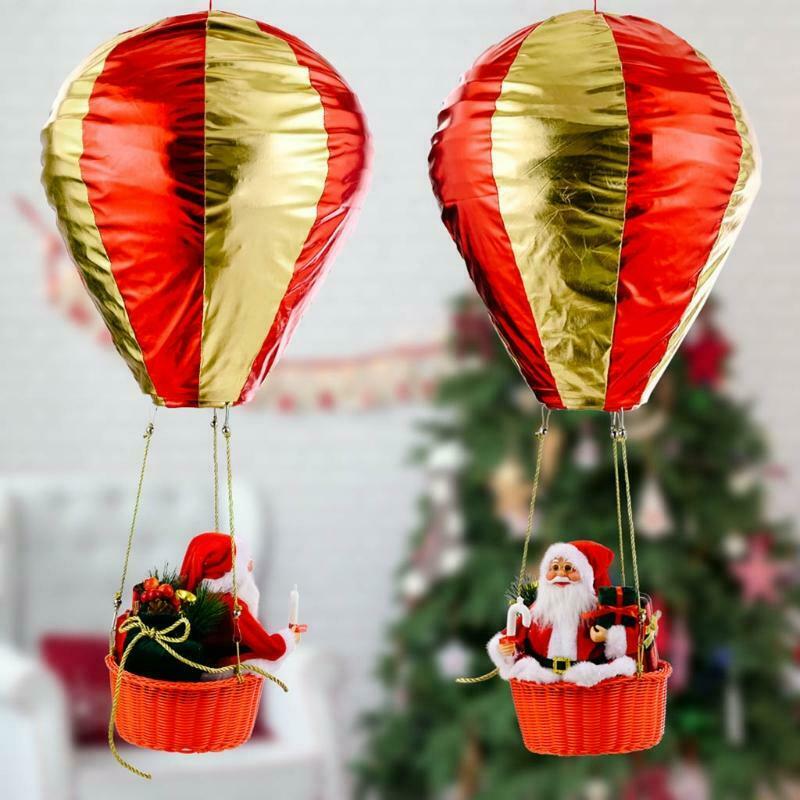 Santa Hot Air Balloon Decoration for Birthday Party Home Festival Supplies